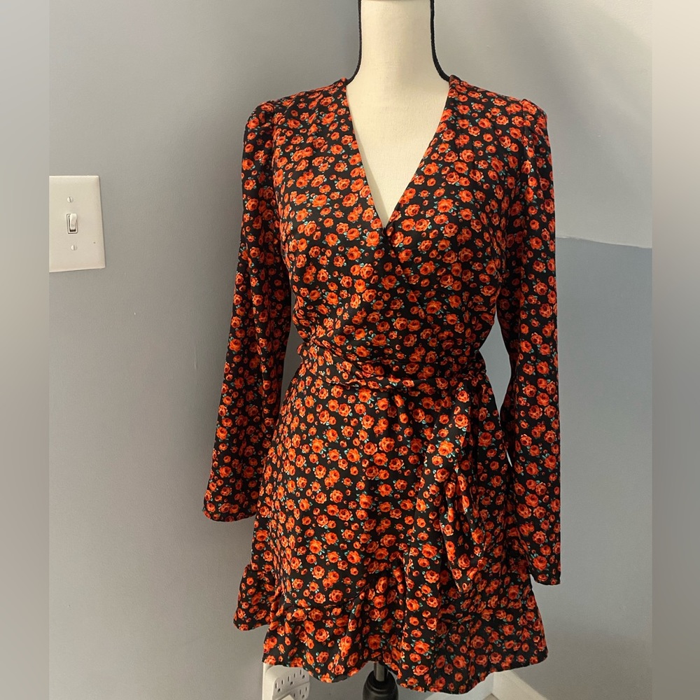 Rose print dress
